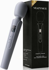 Handheld Massager, Cordless Back Massage with 10 Modes  4 Speeds, Skin-Soft Sil