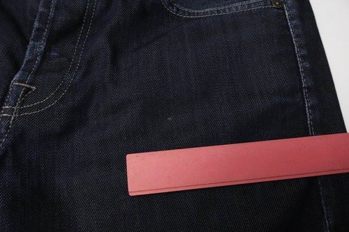 7 For All Mankind Standard Vaqueros Hombres W32 Elástico Botón Fly Azul Recto - Imagen 9 de 17