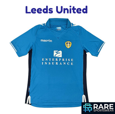Leeds United 2013-14 AUSWÄRTS FUSSBALLTRIKOT GRÖSSE SMALL ERWACHSENE MACRON (NEUWERTIG)
