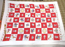 VINTAGE~PENNSYLVANIA DUTCH PANARAMA TABLE CLOTH~ APPROX. 49" X 65" AND ADORABLE!