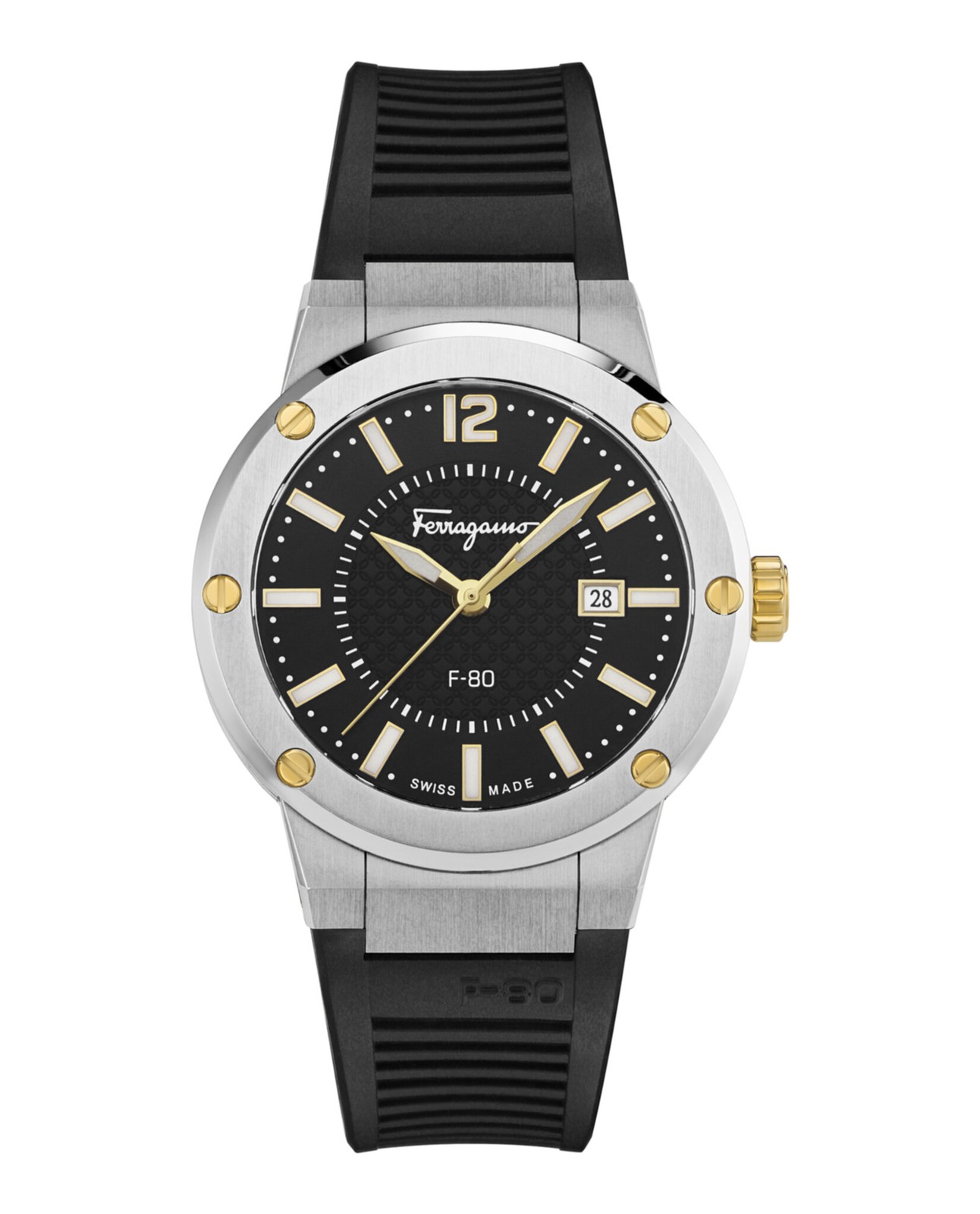 Ferragamo Mens  Stainless Steel 44mm Strap Fashion Watch