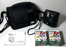 Fujifilm INSTAX MINI 11 Instant CAMERA Black BUNDLE W/ 2 BOXES of FILM BAG