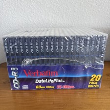 Verbatim CD-R 700Mb 80 Min Recordable Compact Discs 1x-16x NEW SEALED 20 Pack X