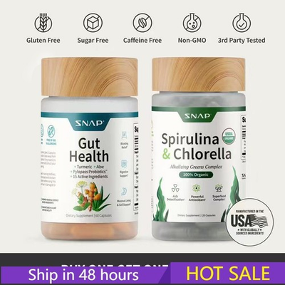 #ad Gut Health amp; Spirulina Chlorella Bundle –Digestive Detox amp; Antioxidant Support $48.73