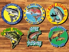 Fishing Six Pack All Weather Vinyl Sticker Fishing Outdoors Boating 3 Or 4 Inch