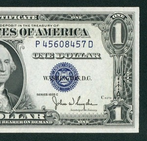 $1 1935 ((CHOICE CU)) Silver Certificate Note ** PAPER CURRENCY AUCTIONS