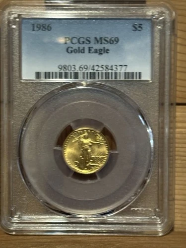 1986 PCGS MS69 Gold Eagle 1/10th OZ. $5 Roman Numerals