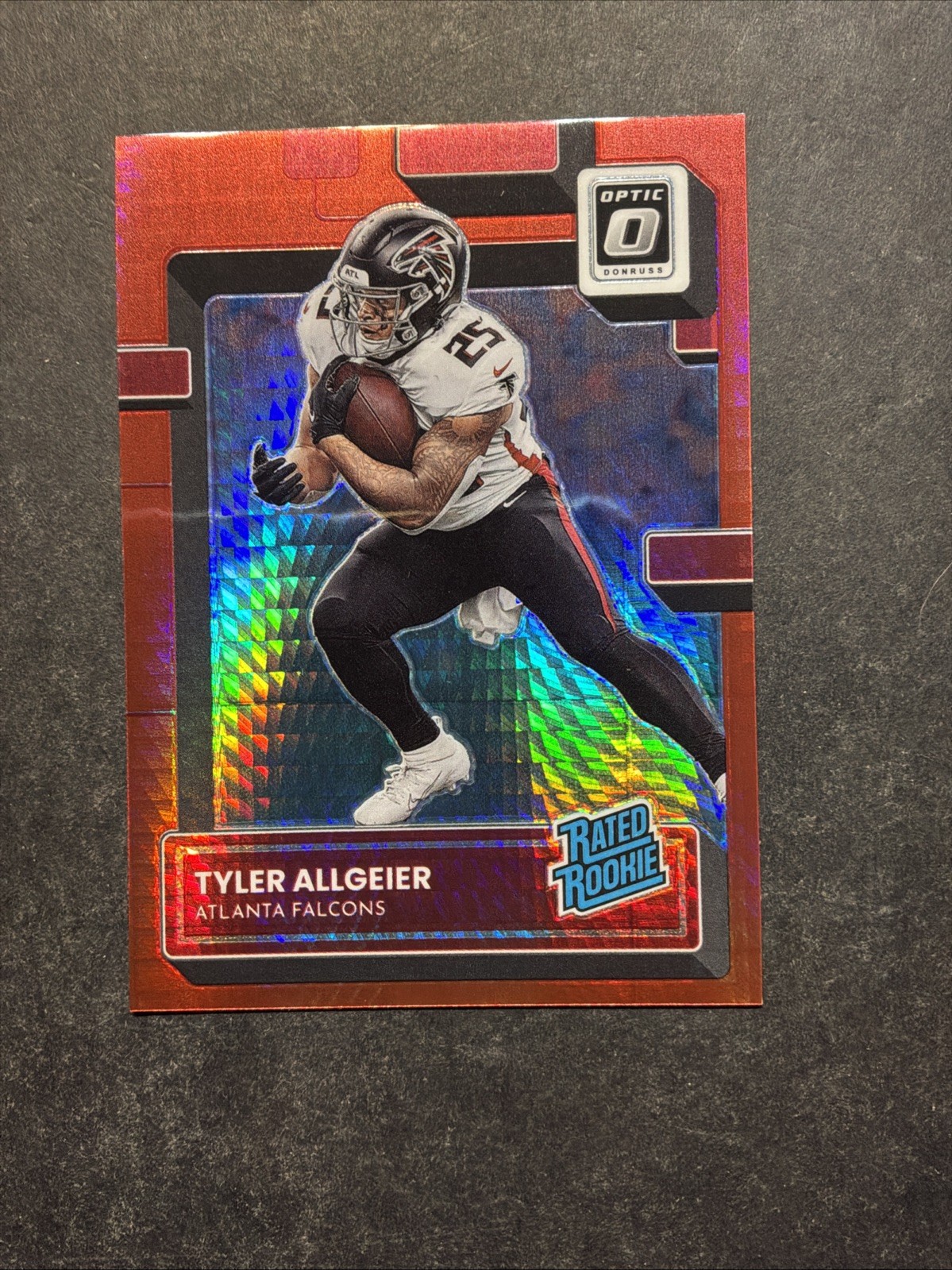 2022 Panini Donruss Optic - Rated Rookie Tyler Allgeier #278 Red Hyper Prizm...