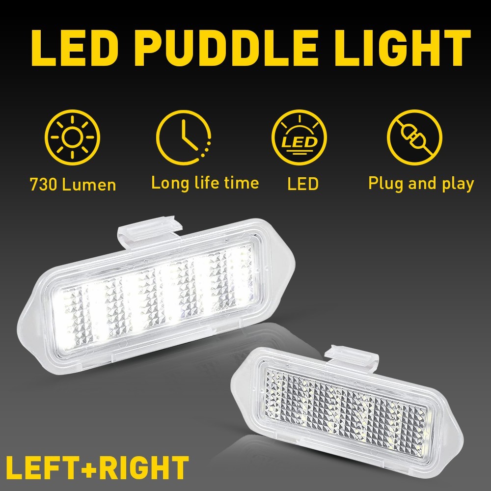 2x Side Mirror Puddle Lights For 03-06 Escalade Silverado Suburban Tahoe Sierra