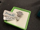 Sterling silver with CZs  cocktail cluster ring size 6 diamon art
