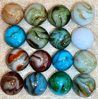 16 MINT Jabo Marbles from the "Kokomo" Contract Run 04-06-2010.  Lot 0192 — photo 1