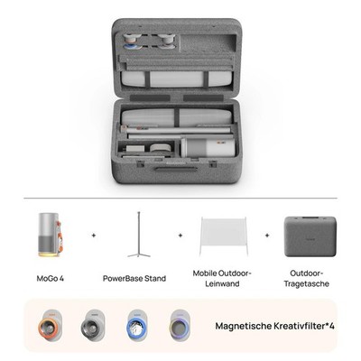 XGIMI MoGo 4 LED Match Night Bundle inkl. Beamer, Google TV, Leinwand, Koffer,