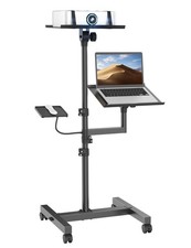 Projector and Laptop Stand Tripod, 2 Shelves Mobile Laptop Tripod Stand, Max ...