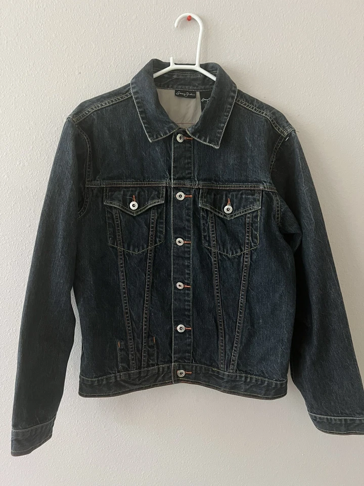 Chaqueta vaquera azul oscuro bordada talla 1XL Sean John Outlaw Collection años 90 Foto 2 de 4