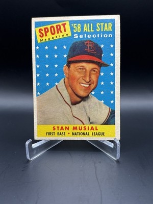 1958 Topps Baseball Sport Magazine '58 All-Star Selection Stan Musial STL #476