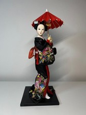Japanese Geisha Kimono Doll 10 inch Asian Geisha Collectible Figurine for Table