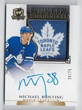 2021-22 The Cup Inked Insignias Auto Autograph #II-MB Michael Bunting 30/75