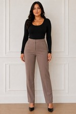 PINKO made in Italy High-Rise Taupe Straight-Leg Dress Pants size 4