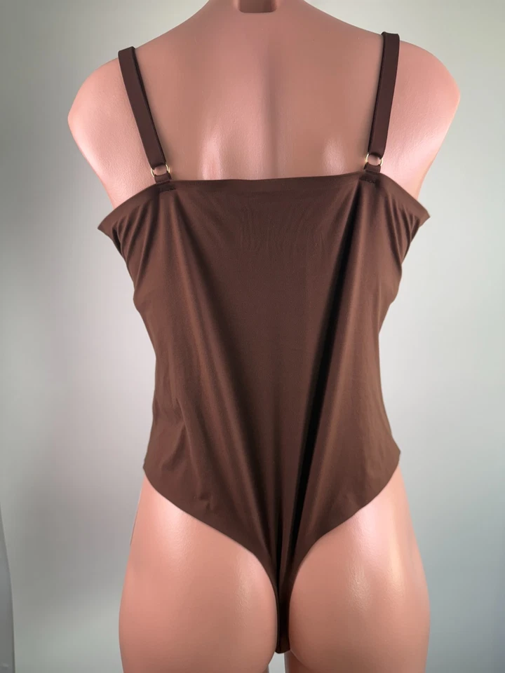 Victoria's Secret Lightly Padded Teddy Snap On Wireless Bodysuit Brown XL NWT - Image 4 of 4