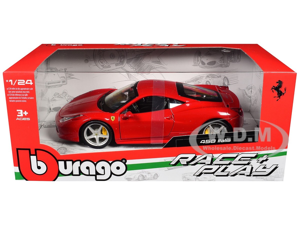 Ferrari 458 Italia 1/24 プラモデル FERRARI 458 ITALIA RED 1/24 DIECAST MODEL CAR BY BBURAGO 26003 | eBay