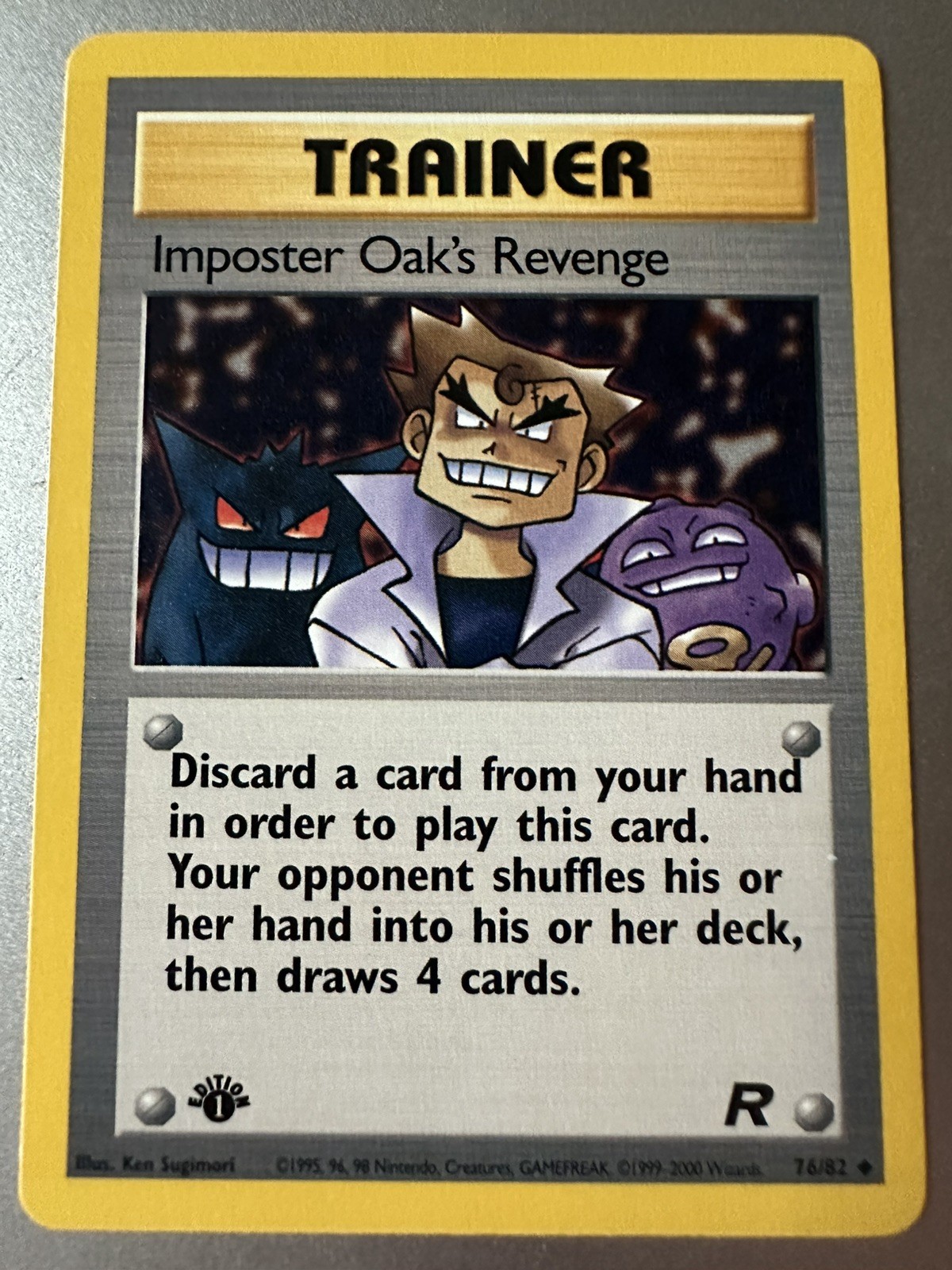 POKEMON IMPOSTER OAKS REVENGE 76/82 1ST EDITION TRAINER TEAM ROCKET NM
