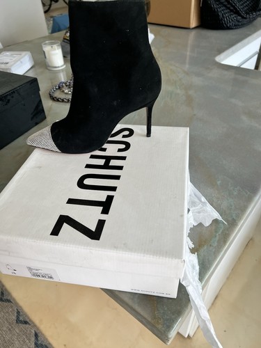 Women’s Suede SCHUTZ Boots Size 8 1/2 shoes new unique , heels
