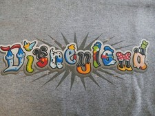Vintage 90s Disneyland Gray Spell Out Sweatshirt Sz XXL Made In USA