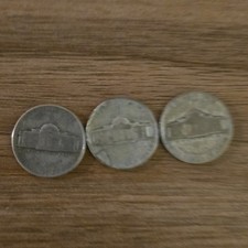 Silver War Nickel 1944 1945 Circulated 5C Monticello Thomas Jefferson Lot