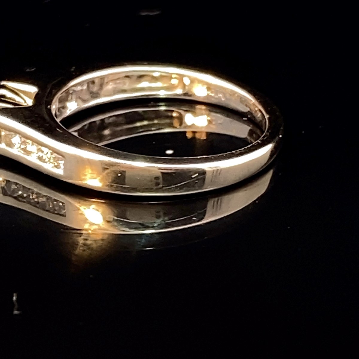 Lady's Gold-Diamond Anniversary Ring 12 Diamonds .48 Carat T.W. 14K  (EL1100907) View 2