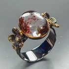 Handmade Natural Ghost Quartz Ring 925 Sterling Silver Size 8 /R469255