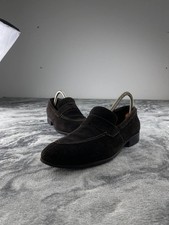 Prada Penny Suede Loafers Men Size 7.5  Brown