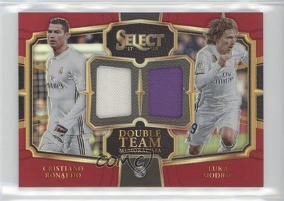 2017 Panini Select Maroon Prizm 60/199 Cristiano Ronaldo Luka Modric #DT-RM1 9l4