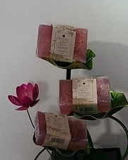 New Ravan Natural Handmade Soap Loofah Exfoliating 140g  Body Scrub Rose Lot 3 