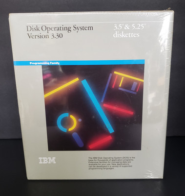 Sealed IBM Disk Operating System DOS Version 3.30 3.5''& 5.25'' Diskettes  1987