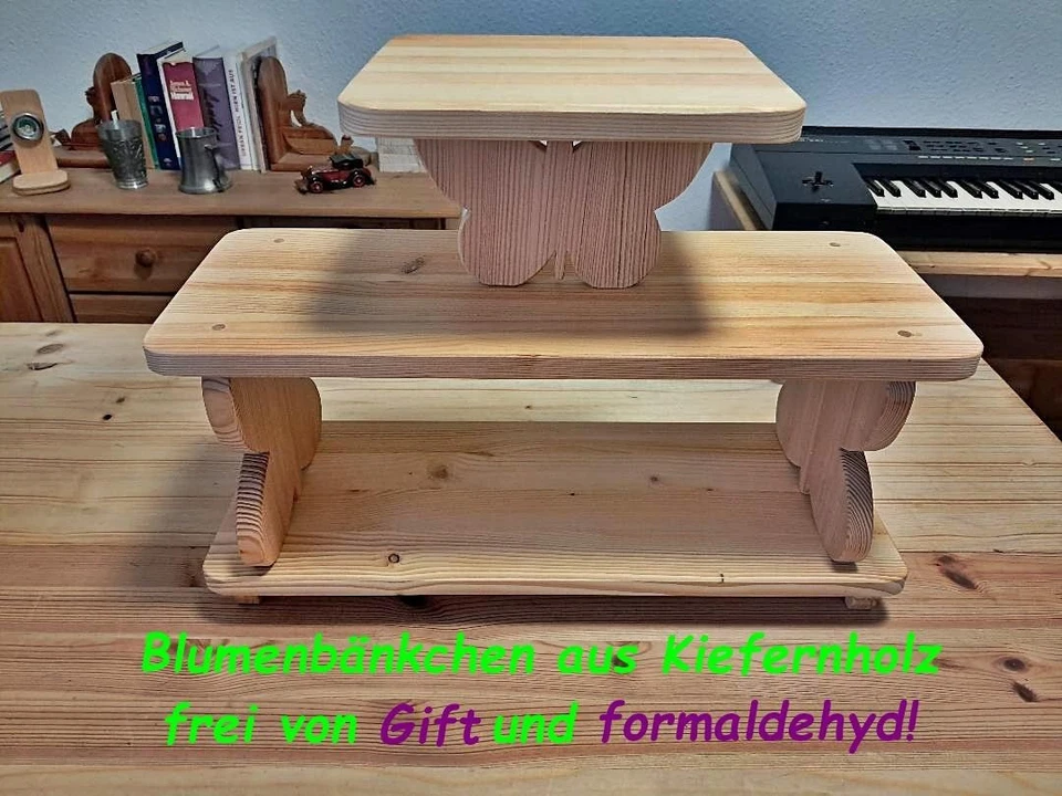 Blumenbänkchen, Schmetterlingsbänkchen, Blumen, Kakteen, Blumenbank, Handarbeit! - Bild 3 von 4