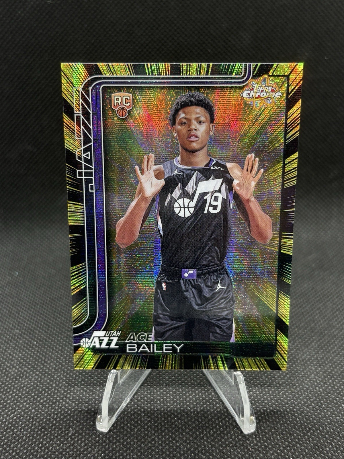 2025-26 Topps Chrome  Ace Bailey Radiating Rookie RC SSP Case Hit - Jazz #RR-5