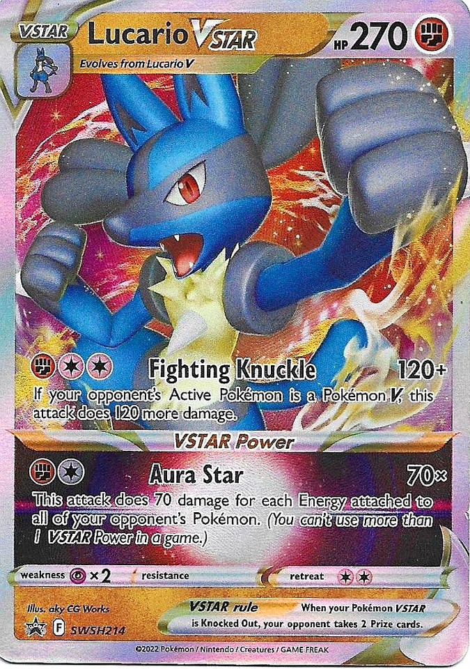 The Pokémon Company Lucario VSTAR SWSH214 SWSH Promo Black Star Holo 270 HP
