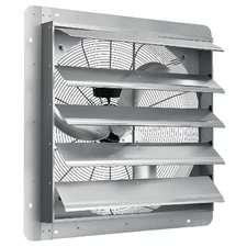 24" Shutter Exhaust Fan 3500 CFM High Speed Wall Mount Garage Shop Attic Shed