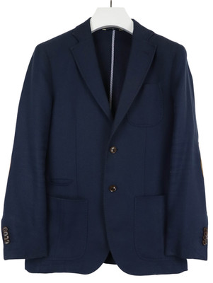 MASSIMO DUTTI Blazer Men's EU 48 Single-Breasted Shawl Lapel Patched Elbows
