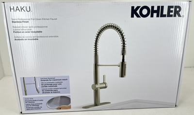 #ad Kohler Haku R38475 LVS Semi Professional Pull down Kitchen Faucet Brushed Nickel $109.99