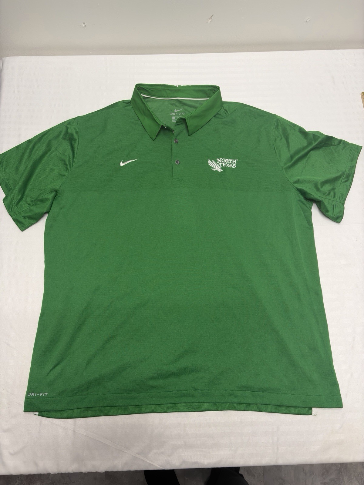 Nike Dri Fit University of North Texas UNT Mean Green Eagles Polo Shirt Mens 3XL