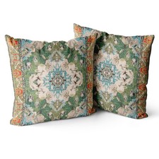 Snycler Boho Throw Pillow Covers 24x24 inch Set of 2 Boho Rug Carpet Double S...