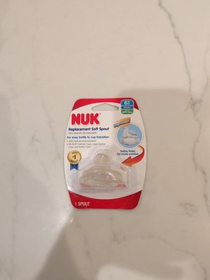 NUK 62815 6 M Silicone Replacement Soft Spout Clear 6+ Months