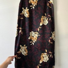 Vintage Cottagecore Black Fairycore Floral Maxi Fairycore Boho Skirt -Size Small