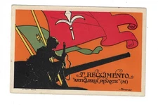 Italian Art Military Postcard 7o Reggimento Artiglieria Pesante 2532