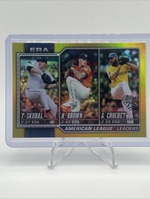 Skubal Brown Crochet /399 2026 Topps Yellow Foil AL ERA Leaders Parallel #327