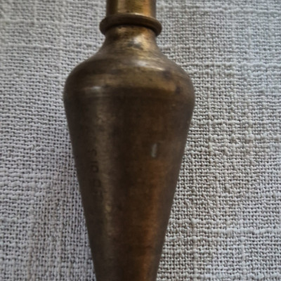 Vintage General Hardware No. 800 Brass Plumb Bob 10 oz USA Made