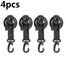 4-Pack Suction Cup Hooks for Car Tent Outdoor, Strong Hold Vehicle Camping Acces