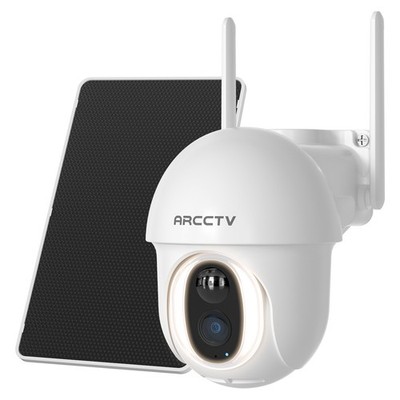 ARCCTV 4MP PTZ 3G/4G LTE Überwachungskamera Aussen Solar Akku+ 32GB SD Karte