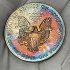 2020 American Silver Eagle 1oz .999 Round ASE Coin Blue Red Reverse TONER COOL